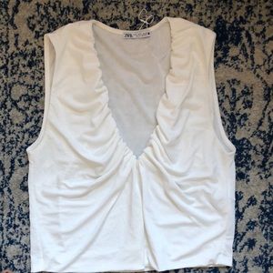 Zara ruffle tank